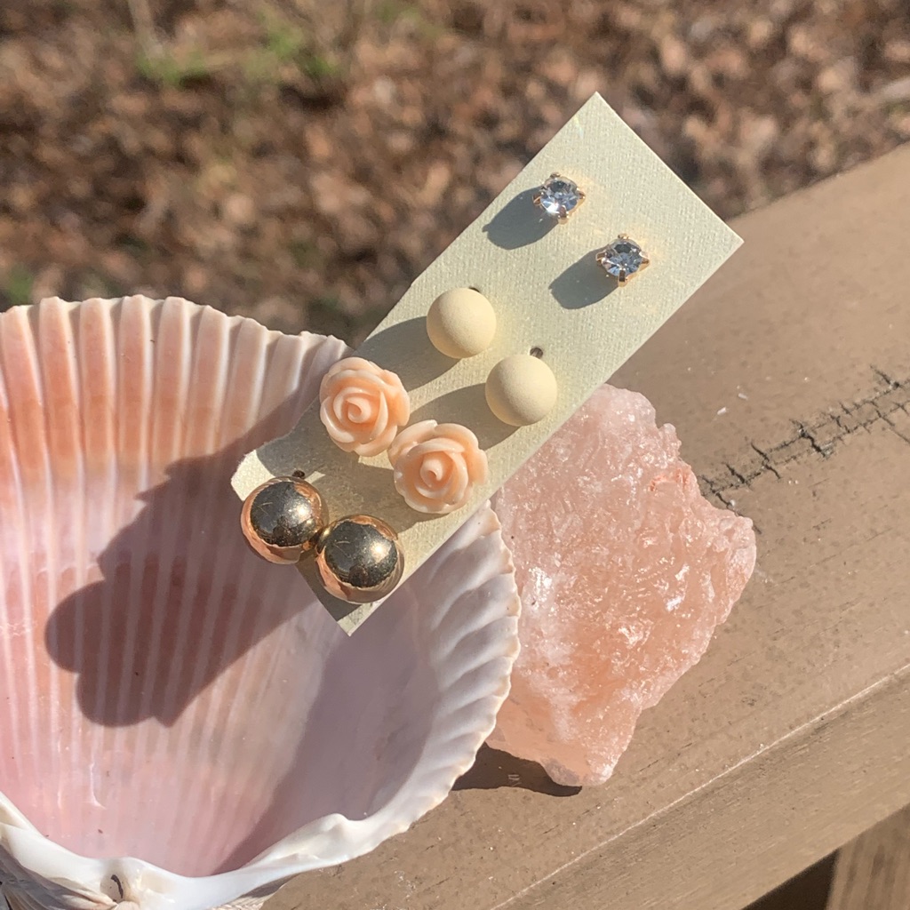 Rose Stud Earring Bundle